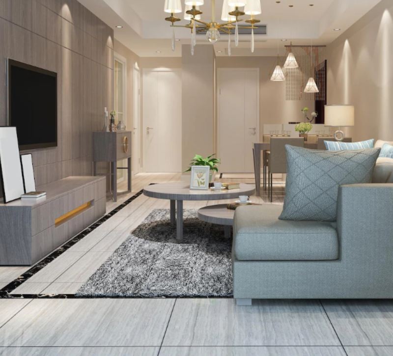 Grey Flooring Living Room Ideas