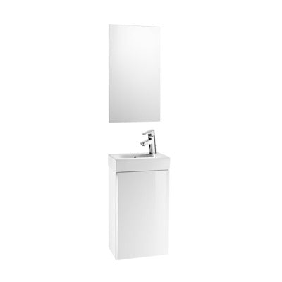 Mini Pack 450mm Base Unit, Basin, & Mirror - All Colours - Roca