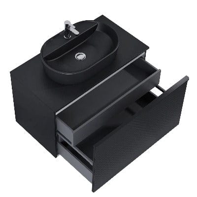 Glam Wall Hung Vanity Unit - All Sizes - Aqua