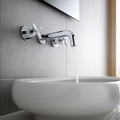 Loft Chrome Deck Mounted Basin Mixer & Pop-Up Waste 3TH - Roca