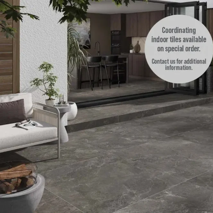 Slate Mix Mocha Porcelain Floor Tile 1000mm x 1000 mm x 9mm (2 per Box)