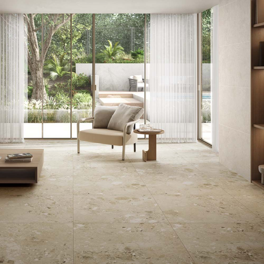 Amaya Terrazzo Beige Matt Porcelain Wall & Floor Tile 900mm x 900mm (2 per Box)
