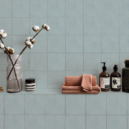 Flash Light Blue Gloss Ceramic Wall Tile 130mm x 130mm (38 per Box)