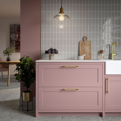 Clay Cotton Gloss Ceramic Wall Tile 64mm x 130mm (60 per Box)