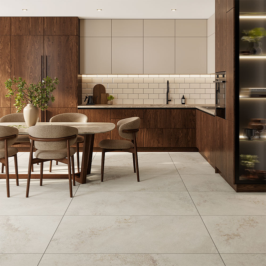 Columbia White Matt Porcelain Wall & Floor Tile 600mm x 1200mm (2 per Box)