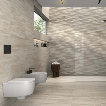 Dune Crema Wind Décor Matt Ceramic Wall Tile 690mm X 240mm (7 Per Box)