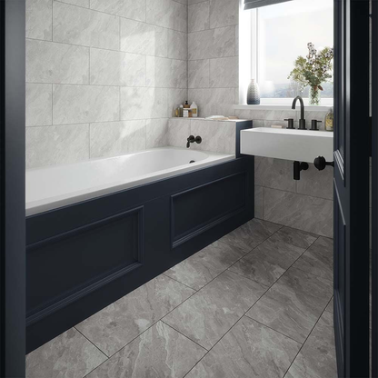 Lamia Grey Matt Porcelain Wall & Floor Tile 300mm x 600mm (6 per Box)