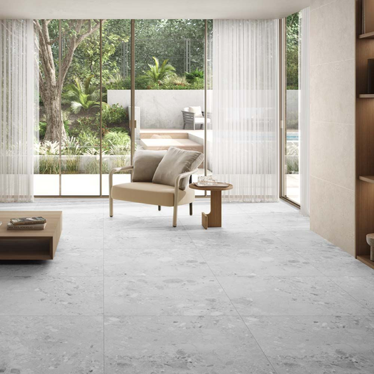 Amaya Terrazzo Natural Matt Porcelain Wall & Floor Tile 900mm x 900mm (2 per Box)