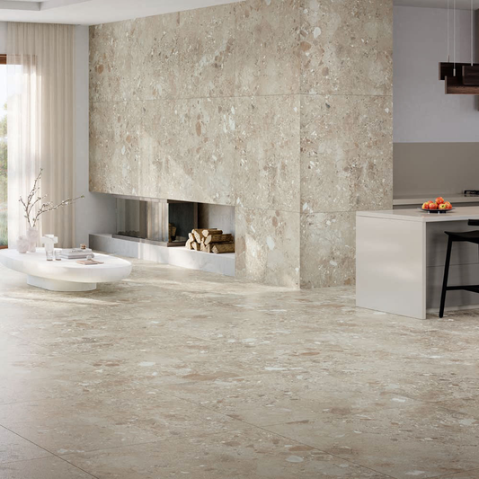 Amaya Terrazzo Grey Matt Porcelain Wall & Floor Tile 900mm x 900mm (2 per Box)