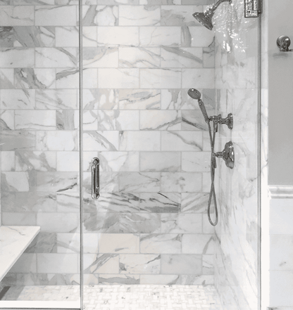 Calacatta Polished Italian Marble Tiles 150x305x10mm