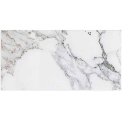 Calacatta Polished Italian Marble Tiles 150x305x10mm