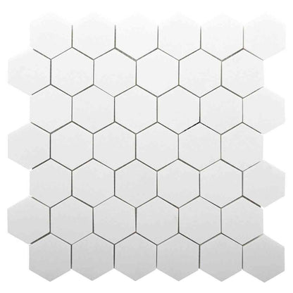 Bianco Thassos Honed Hexagon Marble Mosaic Tiles