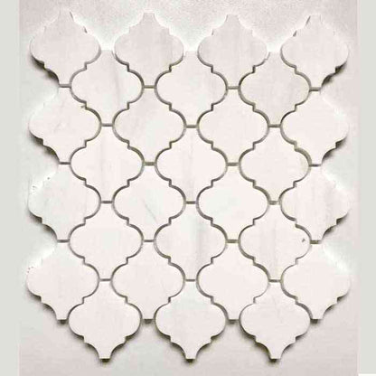 Calacatta Arabesque Marble Mosaic Tiles