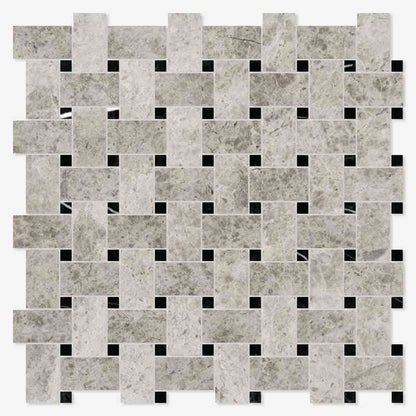 Tundra Honed Basketweave Marble Mosaic Tiles