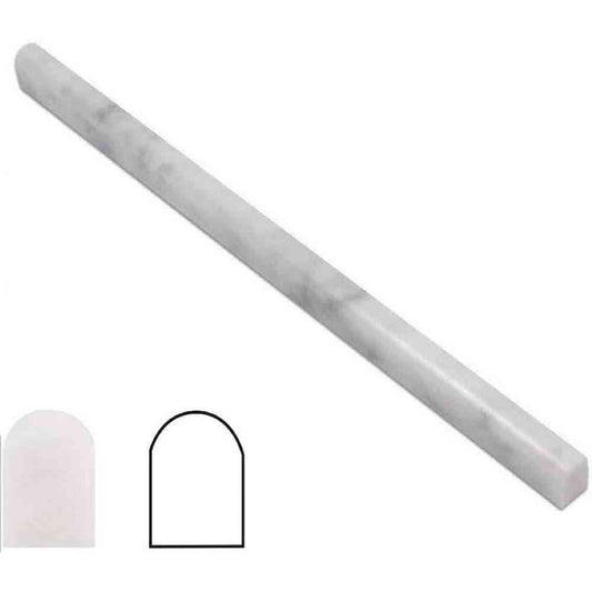 Carrara Pencil Liner Marble Mouldings 13x16x305mm