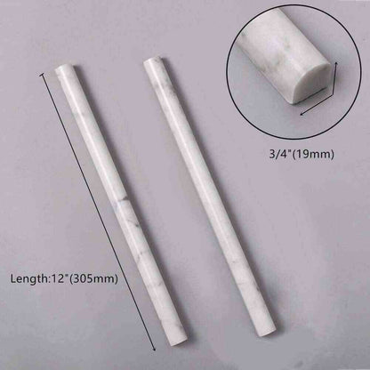 Carrara Pencil Liner Marble Mouldings 13x16x305mm