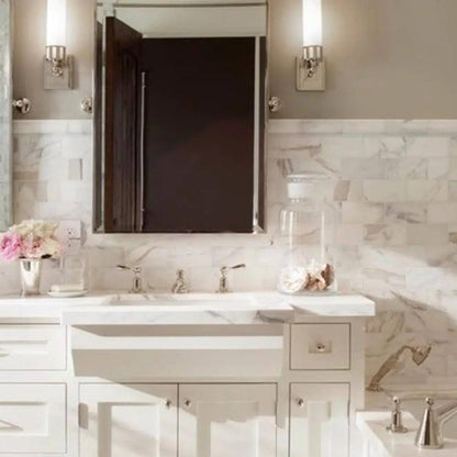Calacatta Gold Italian Polished Subways Marble Tiles Subways 150x300x10mm