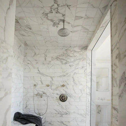 Calacatta Gold Italian Polished Subways Marble Tiles Subways 150x300x10mm
