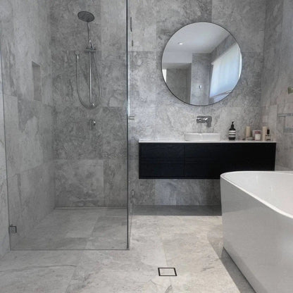 Tundra Gray Honed Marble Tile 305×610×12 mm