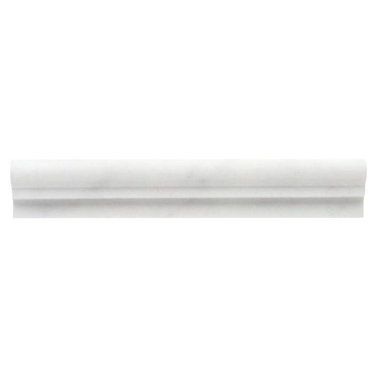 Carrara Ogee Rail Molding - Honed Marble Trim