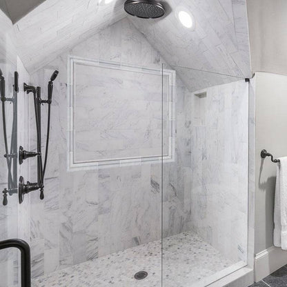 Carrara Ogee Rail Molding - Honed Marble Trim