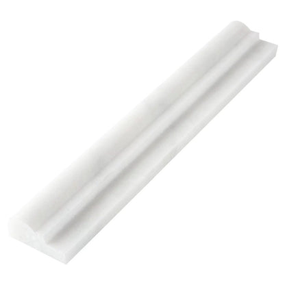 Carrara Ogee Rail Molding - Honed Marble Trim