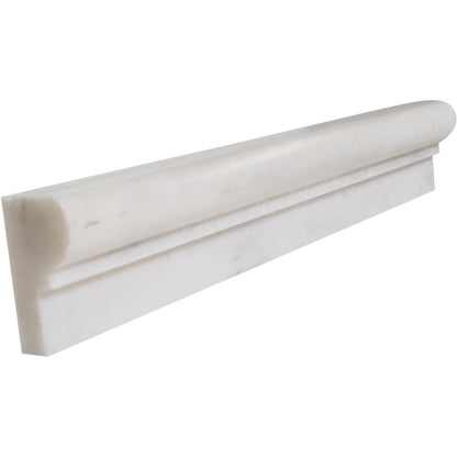 Carrara Ogee Rail Molding - Honed Marble Trim