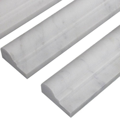 Carrara Ogee Rail Molding - Honed Marble Trim