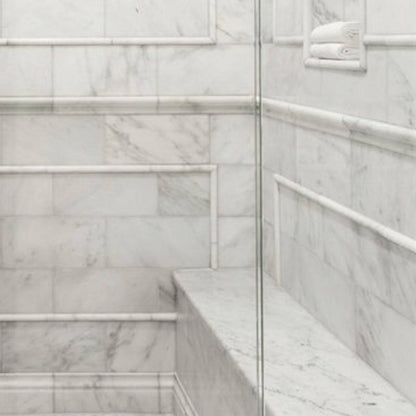 Carrara Ogee Rail Molding - Honed Marble Trim