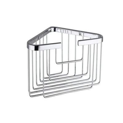 Single Deep Corner Basket 175mm x 175mm x 100mm Chrome - RAK Ceramics