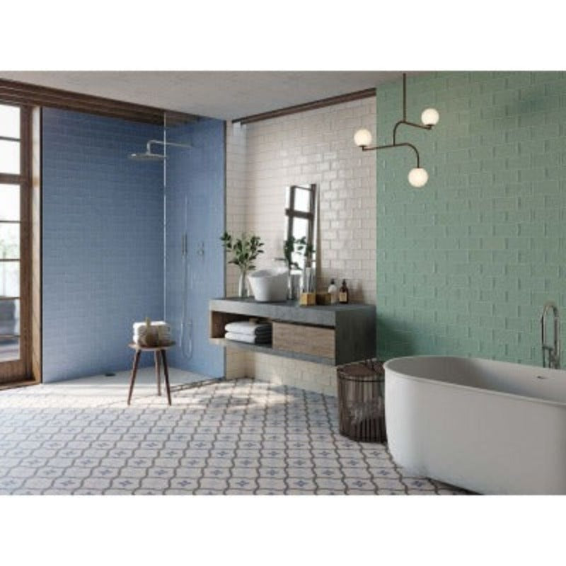 Abbey Ceramic Glass Crackle Effect Wall Tile 75mm x 150mm (40 per Box) - All Colours
