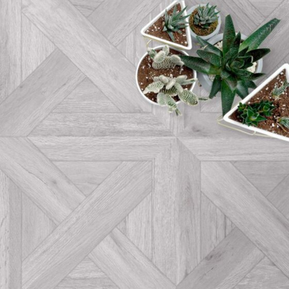 Argyll Parquet Grey Matt Porcelain Wall & Floor Tile 600mm x 600mm (4 per Box)