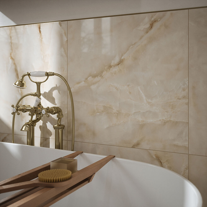 Athena Pearl Polished Porcelain Wall & Floor Tile - All Sizes