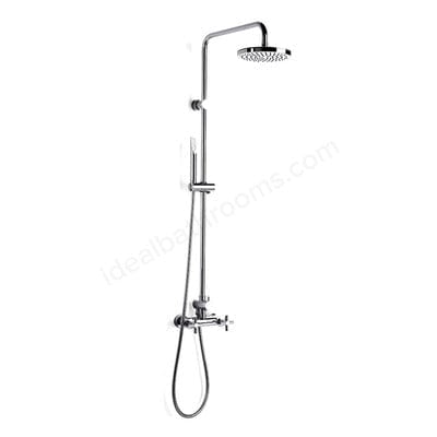 Loft Chrome Shower Mixer Column With Kit - Roca