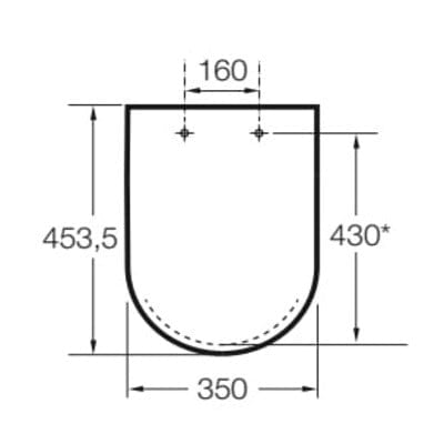 The Gap Standard Toilet Seat - White - Roca