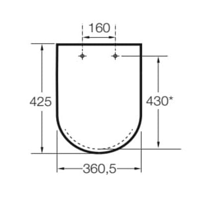 SENSO Soft Close Toilet Seat and Cover - White - Roca