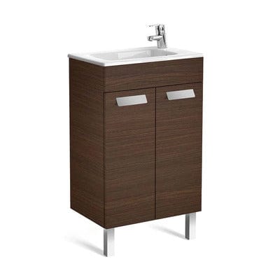 Debba Unik Compact Two Door Base Bathroom Unit & Basin - All Sizes - Wenge - Roca