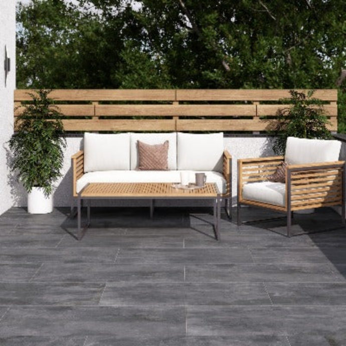 Riverstone Outdoor Glazed Porcelain Paving - All Colours (1200 x 600mm)