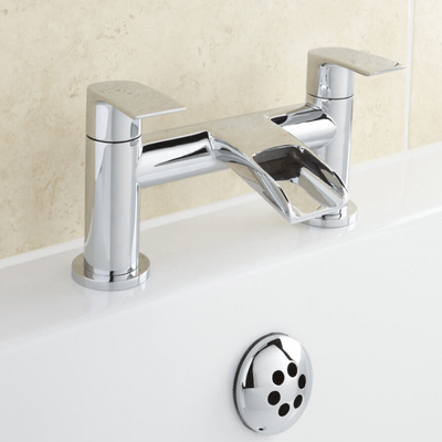 Flo Chrome Bath Filler - Aqua