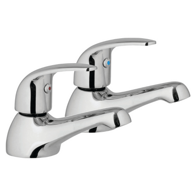 Compact Chrome Bath Taps - Aqua