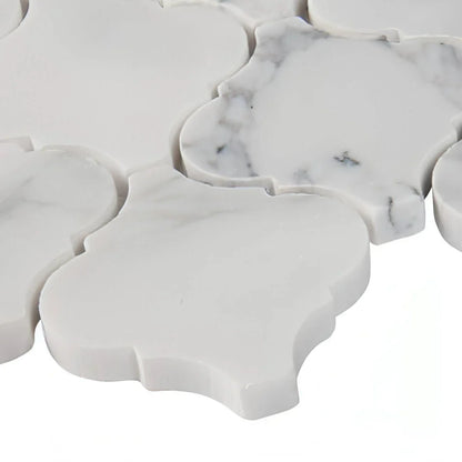 Calacatta Arabesque Marble Mosaic Tiles