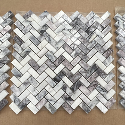 Calacatta Viola Marble Mosaic 15x30 Polished Tiles
