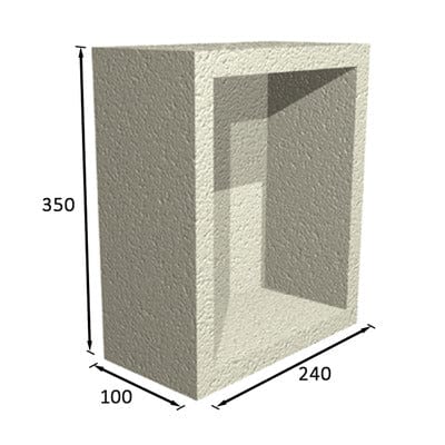 Single Recessed Waterproof Storage Unit - Abacus