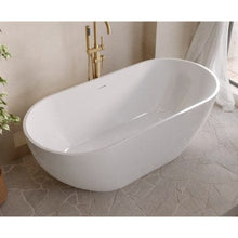 Load image into Gallery viewer, Aqua Fira Stone Freestanding Bath Gloss White (No Tap Hole) - All Sizes - Aqua
