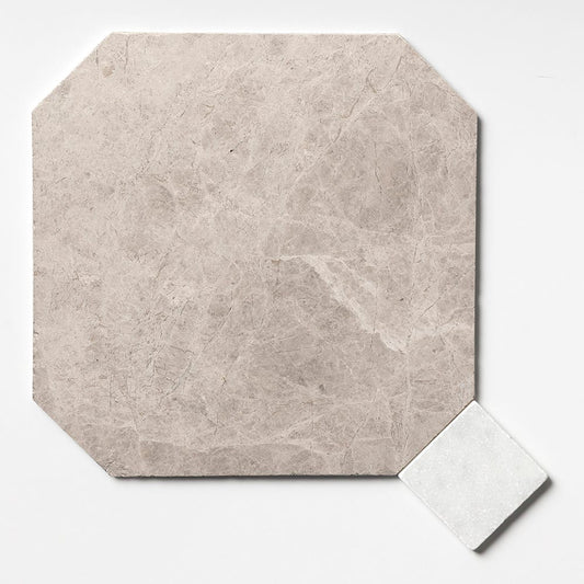 Fitz Tundra Honed Octagon Marble Tile 457x457x12mm