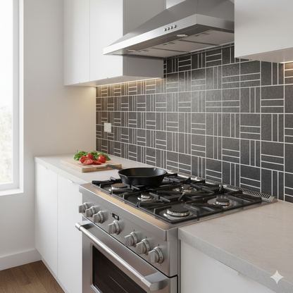 City Stone Anthracite Matt Linear Mosaic (2 per Box)