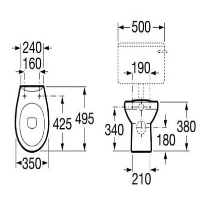 Laura Back To Wall Toilet Pan - Roca