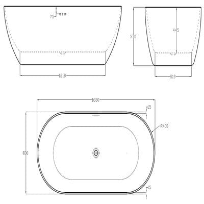 Summit Luxury Freestanding Double Ended Bath - All Sizes - Aqua