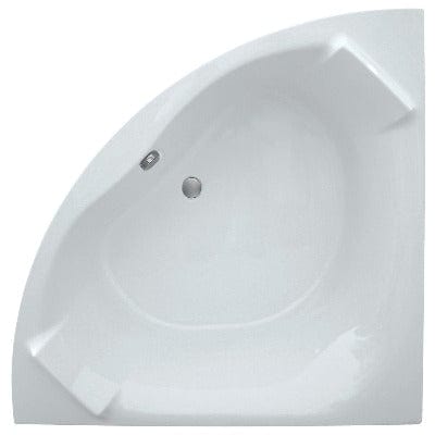 Luxe Corner Bath with Built-in Headrests - 1400 x 1400mm - Aqua