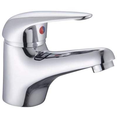 Basic Mono Basin Mixer with Clicker Waste in Chrome - RAK Ceramics